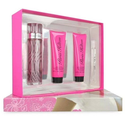 SET PERFUME PARIS HILTON PARIS 4 PIEZAS EDT 100ML