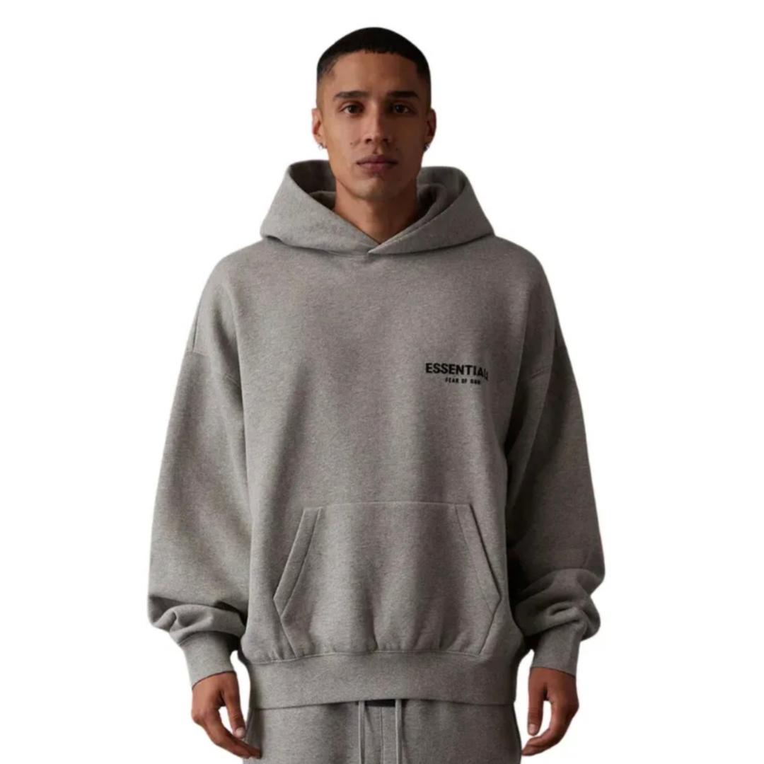 SUDADERA ESSENTIALS COLOR GRIS OBSCURO