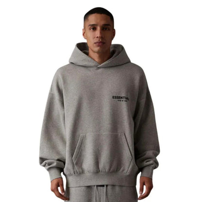 SUDADERA ESSENTIALS COLOR GRIS OBSCURO